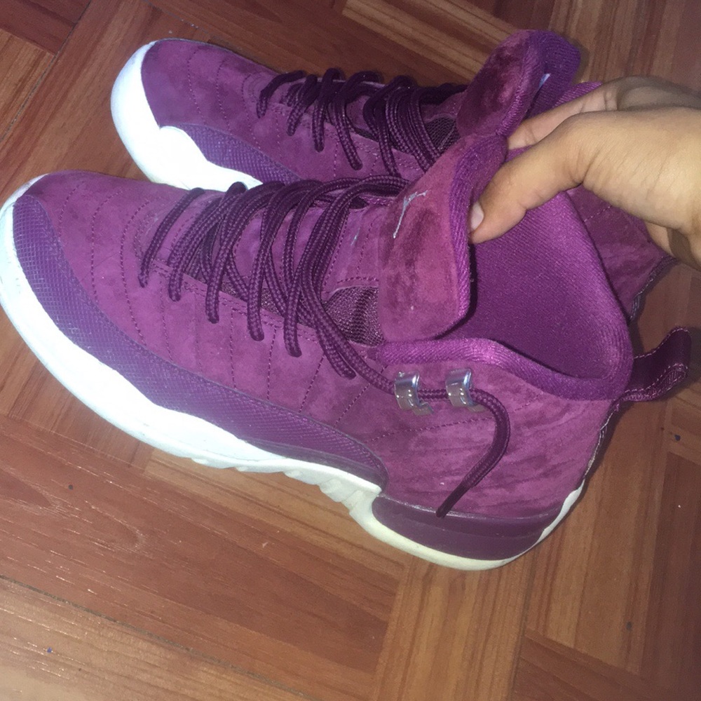 burgundy jordans